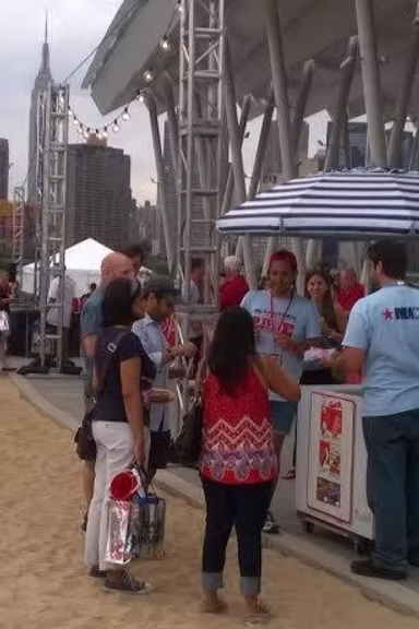 Ice cream truck server at a Connecticut event