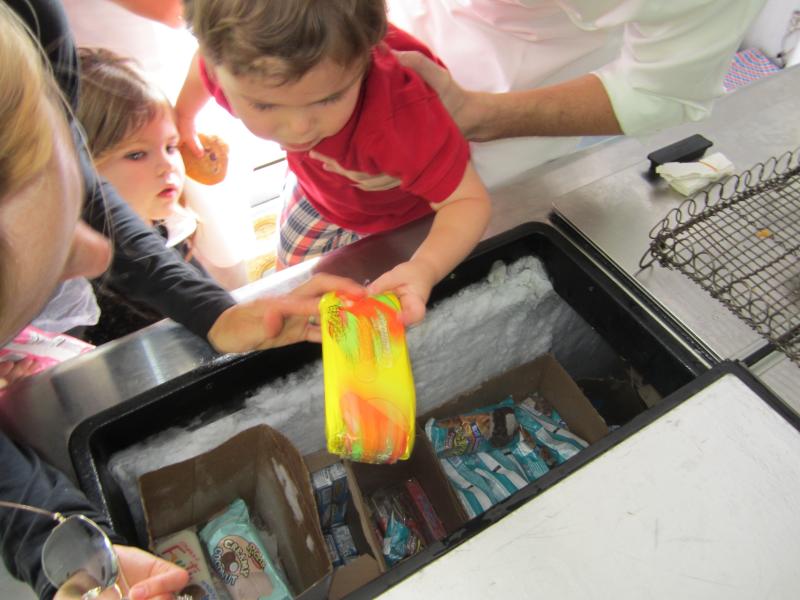 Ice cream truck catering at a Connecticut event